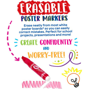 Crayola Project 6 Ct. Erasable Poster Markers