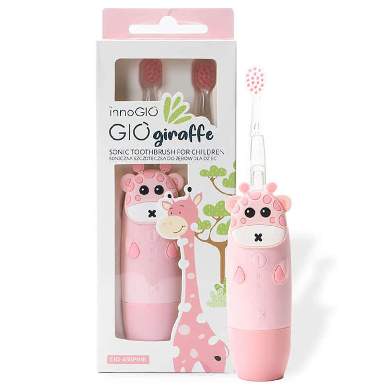 Innogio Giraffe Sonic Toothbrush For Kids Pink