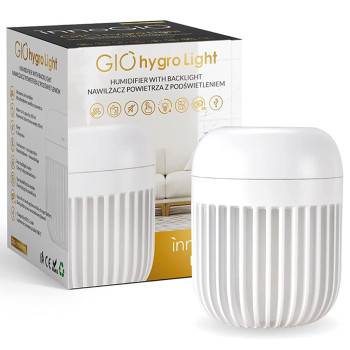 Innogio Hygro Ultrasonic Air Humidifier With Night Light 8H Battery Life White