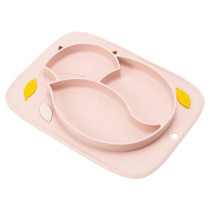 Innogio Fox Toddler Plate For Baby Dishwasher Safe Pink