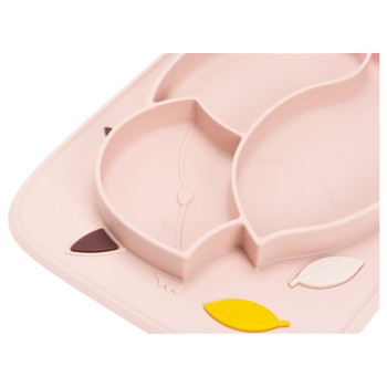Innogio Fox Toddler Plate For Baby Dishwasher Safe Pink