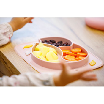 Innogio Fox Toddler Plate For Baby Dishwasher Safe Pink