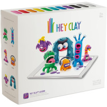 Hey Clay Aliens Colorful Kids Modeling Air Dry Clay 18 Cans With Fun Interactive App