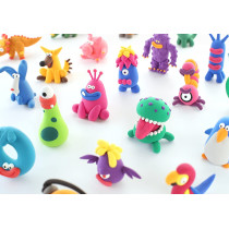 Hey Clay Aliens Colorful Kids Modeling Air Dry Clay 18 Cans With Fun Interactive App