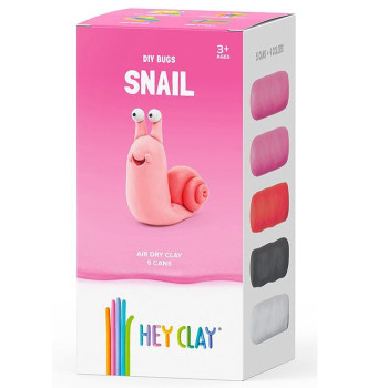 Hey Clay Snail Colorful Kids Modeling Air Dry Clay 5 Cans
