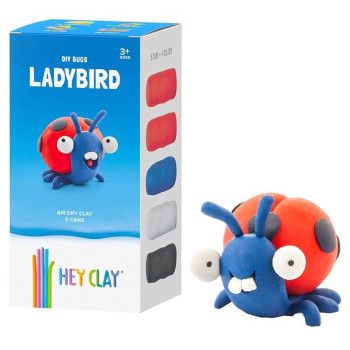 Hey Clay Ladybird Colorful Kids Modeling Air Dry Clay 5 Cans
