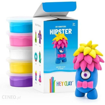 Hey Clay Hipster Colorful Kids Modeling Airdry Clay 5 Cans