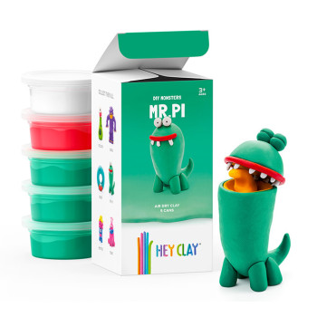 Hey Clay Pi Colorful Kids Modeling Airdry Clay 5 Cans