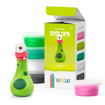 Hey Clay Cyclops Colorful Kids Modeling Airdry Clay 5 Cans