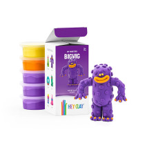 Hey Clay Bigwig Colorful Kids Modeling Airdry Clay 5 Cans