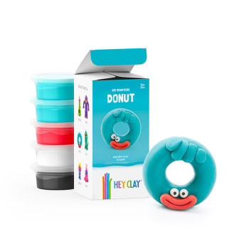 Hey Clay Donut Colorful Kids Modeling Airdry Clay 5 Cans