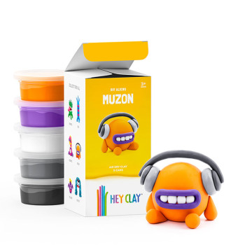 Hey Clay Muzon Colorful Kids Modeling Airdry Clay 5 Cans