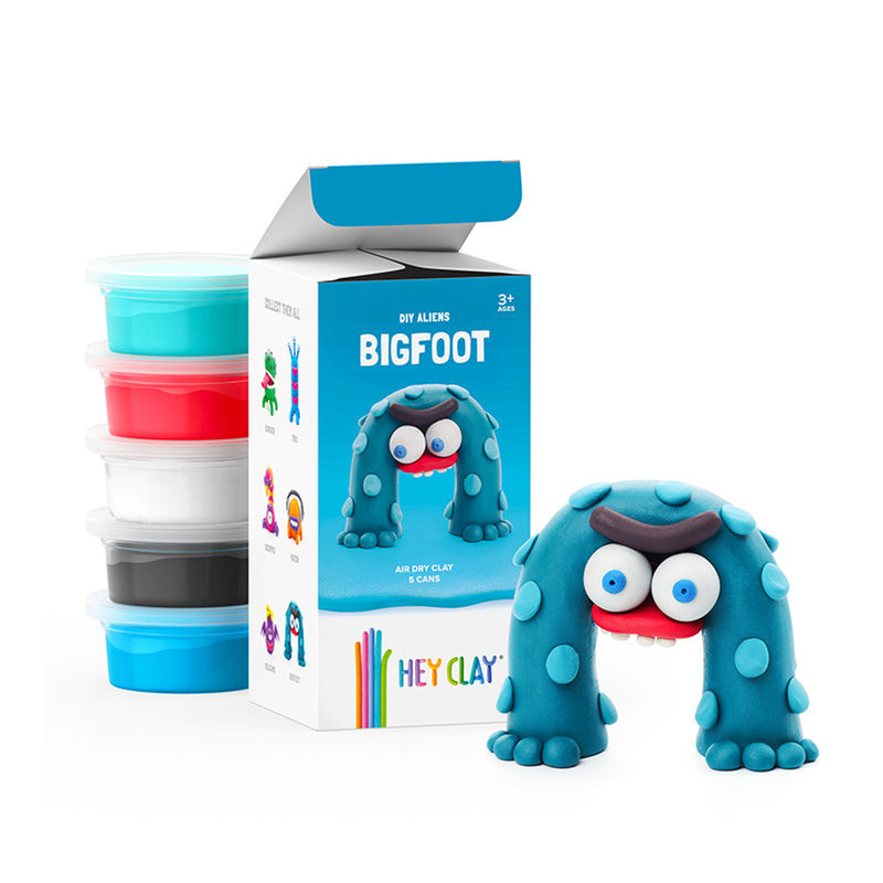 Hey Clay Bigfoot Colorful Kids Modeling Air Dry Clay 5 Cans