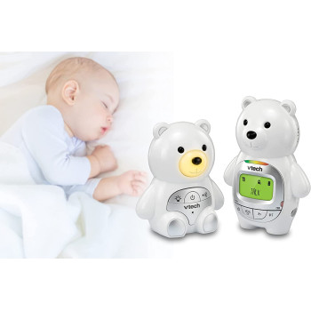 Vtech Baby Bear Digital Audio Monitor With Up To 1000 Ft Indicator Night Light Loop And Parent Unit Whit