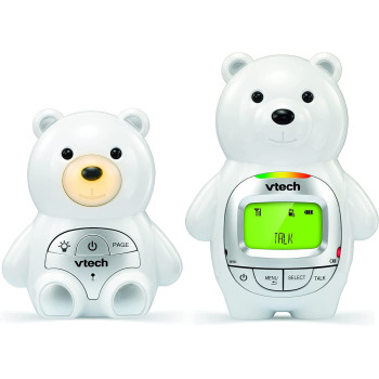 Vtech Baby Bear Digital Audio Monitor With Up To 1000 Ft Indicator Night Light Loop And Parent Unit Whit