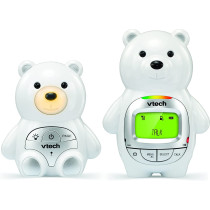 Vtech Baby Bear Digital Audio Monitor With Up To 1000 Ft Indicator Night Light Loop And Parent Unit Whit