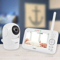 Vtech 5 Digital Video Baby Monitor With Pan And Tilt Camera Fullcolor And Access Works With Iosandroid