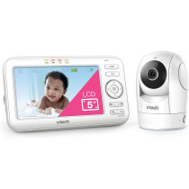 Vtech 5 Digital Video Baby Monitor With Pan And Tilt Camera Fullcolor And Access Works With Iosandroid