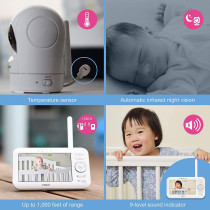 Vtech 5 Digital Video Baby Monitor With Pan And Tilt Camera Fullcolor And Access Works With Iosandroid
