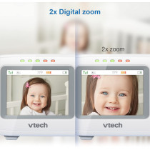 Vtech Vm320 Video Baby Monitor Invisible Night Vision Soothing Sounds 2Way2.4 Color Lcd Screen Smart Choice Product