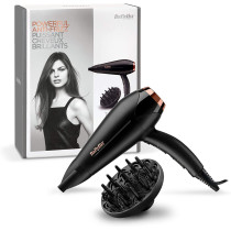 Babyliss Hair Dryer Dc Motor, 2200W 3 Heat 2 Speed Cool Shot Slim Concentrator Nozzle, Ionic , Lightweight , Gold Black, Small, Portable With Diffuser