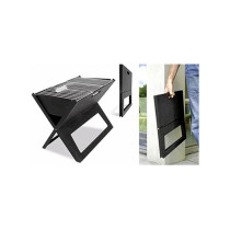 Portable BBQ Grill Black 45x30centimeter