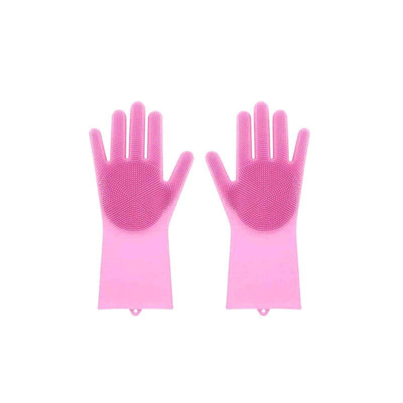 Generic Magic Reusable Silicone Gloves Pink