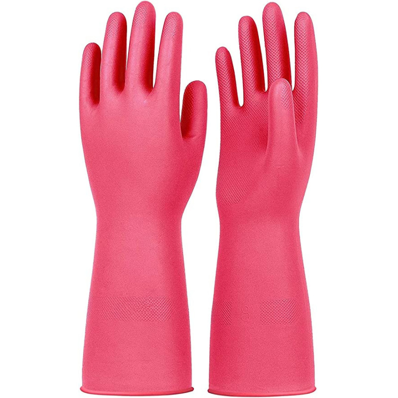 Generic Silicone Dish Washing Gloves Rose Red 16x14x12centimeter