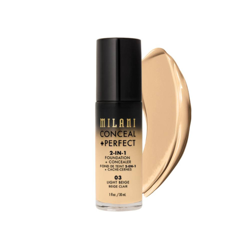 Milani Conceal Perfect 2 In 1 Foundation 03 Light Beige