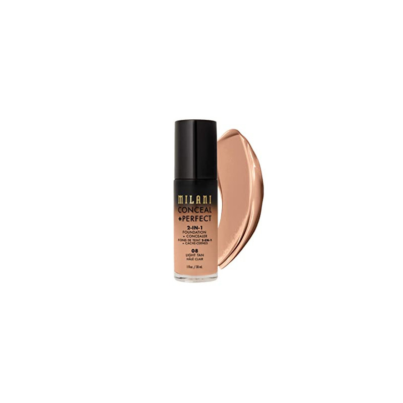Milani Conceal Perfect 2 In 1 Foundation 08 Light Tan