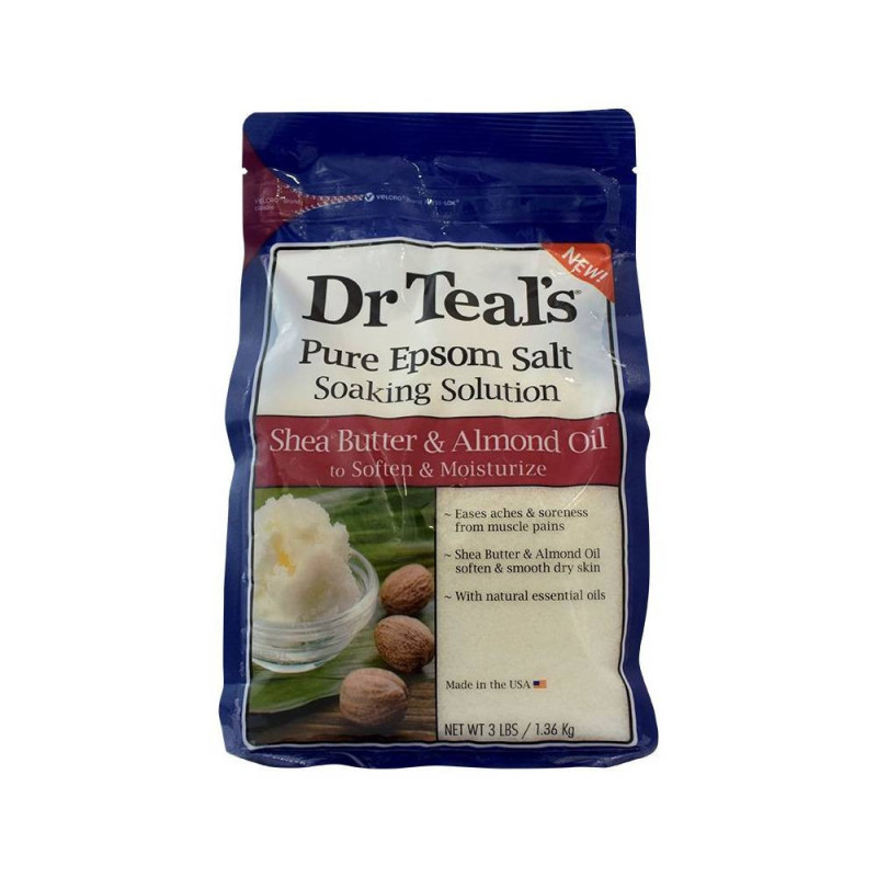 Dr Teals Epsom Bath Salt Shea Butter Almond Oil 1.36Kg