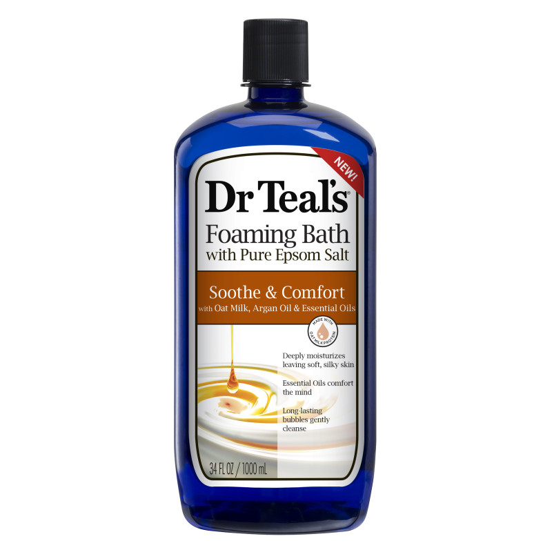Dr Teals Foaming Bath with Epsom Salt Oat Milk Argan Oil 1000Ml