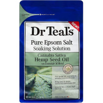 Dr Teals Epsom Bath Salt Cannabis Sativa Hemp Seed Oil, 1.36 Kg