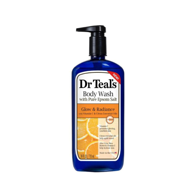 Dr Teals Epsom Salt Body Wash Vitamin C Citrus Oils 710 Ml