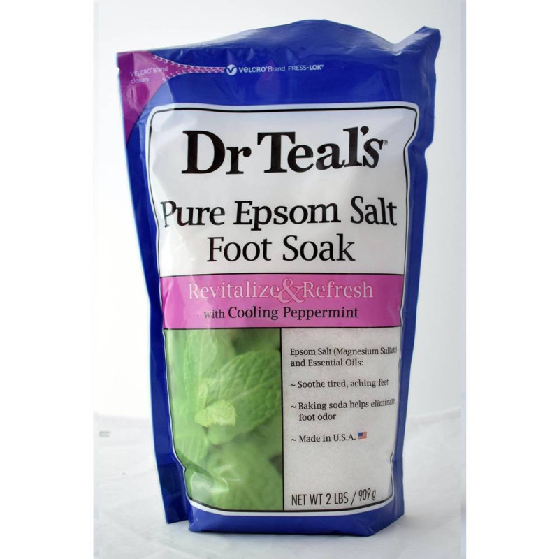 Dr Teals Epsom Foot Soak Cooling Peppermint 909G
