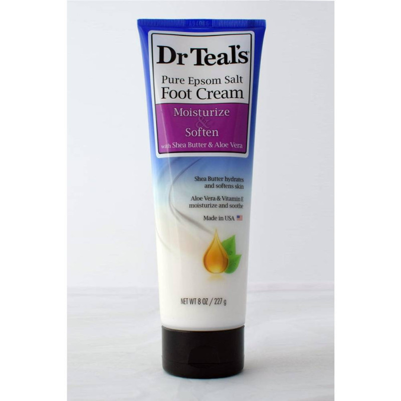 Dr Teals Epsom Salt Foot Cream Shea Butteraloe Vera 227G