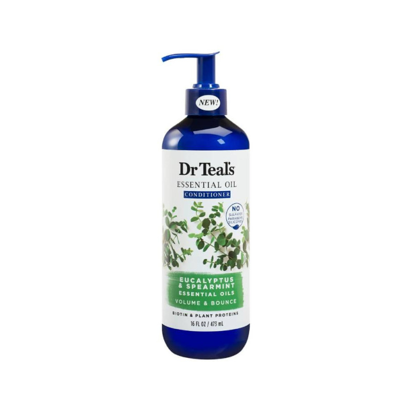 Dr Teals Volume Bounce Essential Oil Conditioner Eucalyptus Spearmint 473Ml