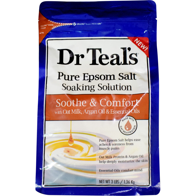 Dr Teals Epsom Bath Salt Oat Milk Argan Oil 1.36Kg