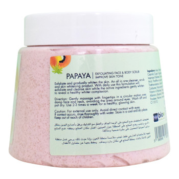 Bio Skincare face and body scrub papaya 500 ml