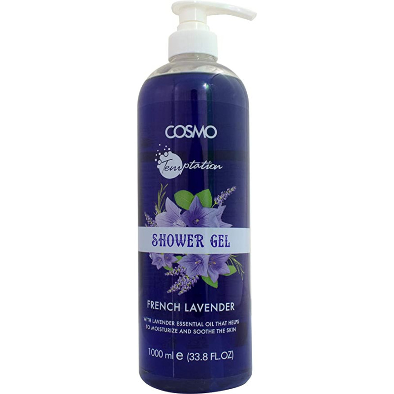 Cosmo Temptation Shower Gel French Lavender, 1000 Ml