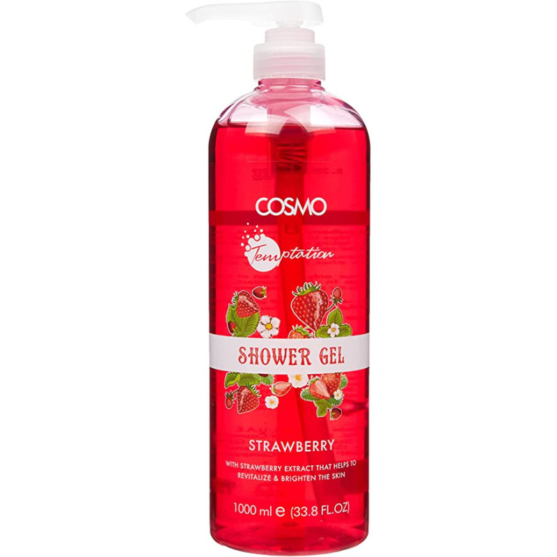 Cosmo Temptation Shower Gel Strawberry 1000 Ml