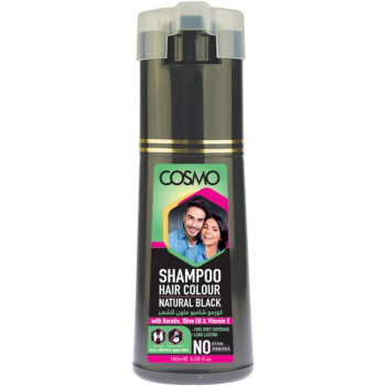 Cosmo Shampoo Hair Colour Black, 180ml