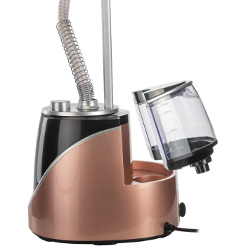 Black Decker Garment Steamer with Single Adjustable Pole & Hanger, 1600 W, 5 Stage, 1.7 L, Auto Shut Off, Rose Gold Black GST1600 B5, 2 Years Warranty