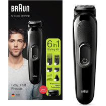 Braun Multi Grooming 6 in 1 Trimmer Kit, MGK3220, Black