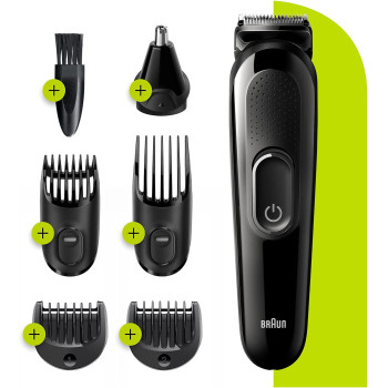 Braun Multi Grooming 6 in 1 Trimmer Kit, MGK3220, Black