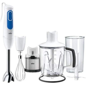 Braun Hand Blender MultiQuick 3 700W with 600ml BPA free Beaker, 1.25L Jar Blender Chopper, Coffee & Spice Grinde