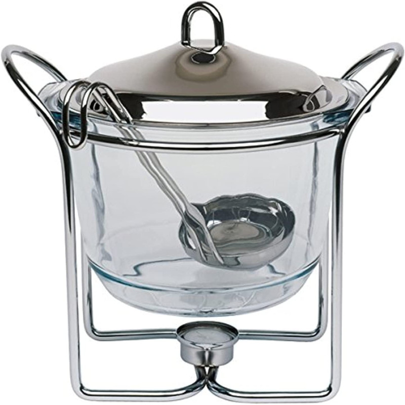 Chef Inox 4 Litre Glass Soup Warmer with Ladle K610