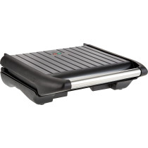 George Foreman Electric Indoor Grill Large, For Home & Office Use, Stainless Steel Family Grill, Grey Color 1850W