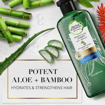 Herbal Essences Sulfate Free Potent Aloe Bamboo Shampoo & Conditioner For Dry Hair And Frizzy Hair, 400 ml