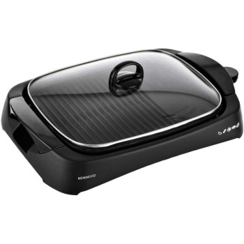 KENWOOD Grill 1700W Contact Health Grill Large Family Sized Griddle with Glass Lid, Variable Temperature Control, Cool Touch Handle